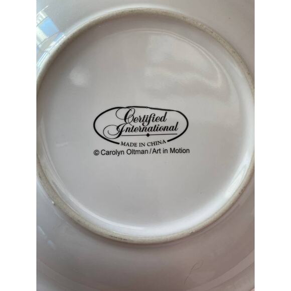 Carol Altman Art in Motion salad plates Certified International, set of 3 - Picture 8 of 9